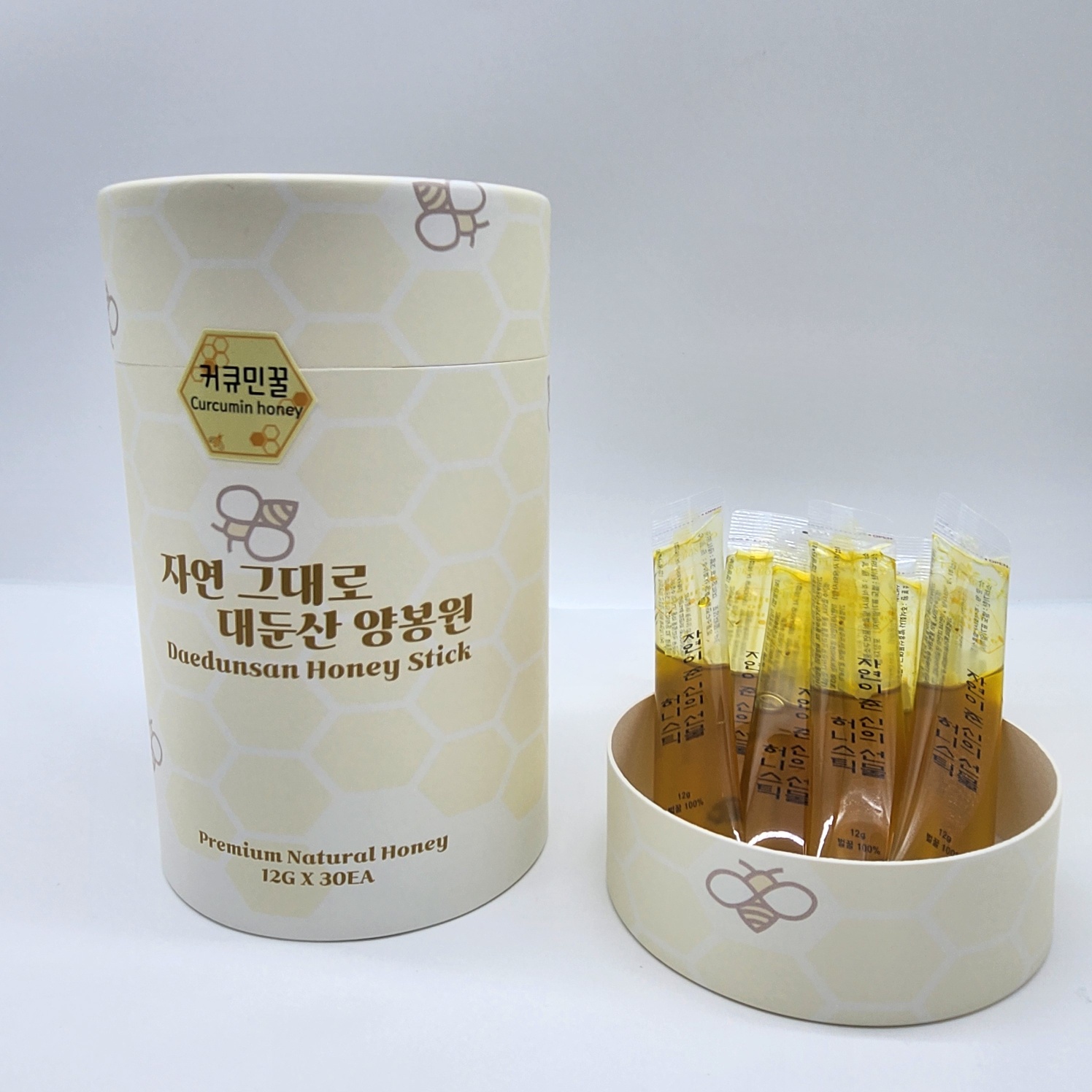 꿀스틱 국내산 자연 커큐민 벌꿀 12g 30개 선물세트