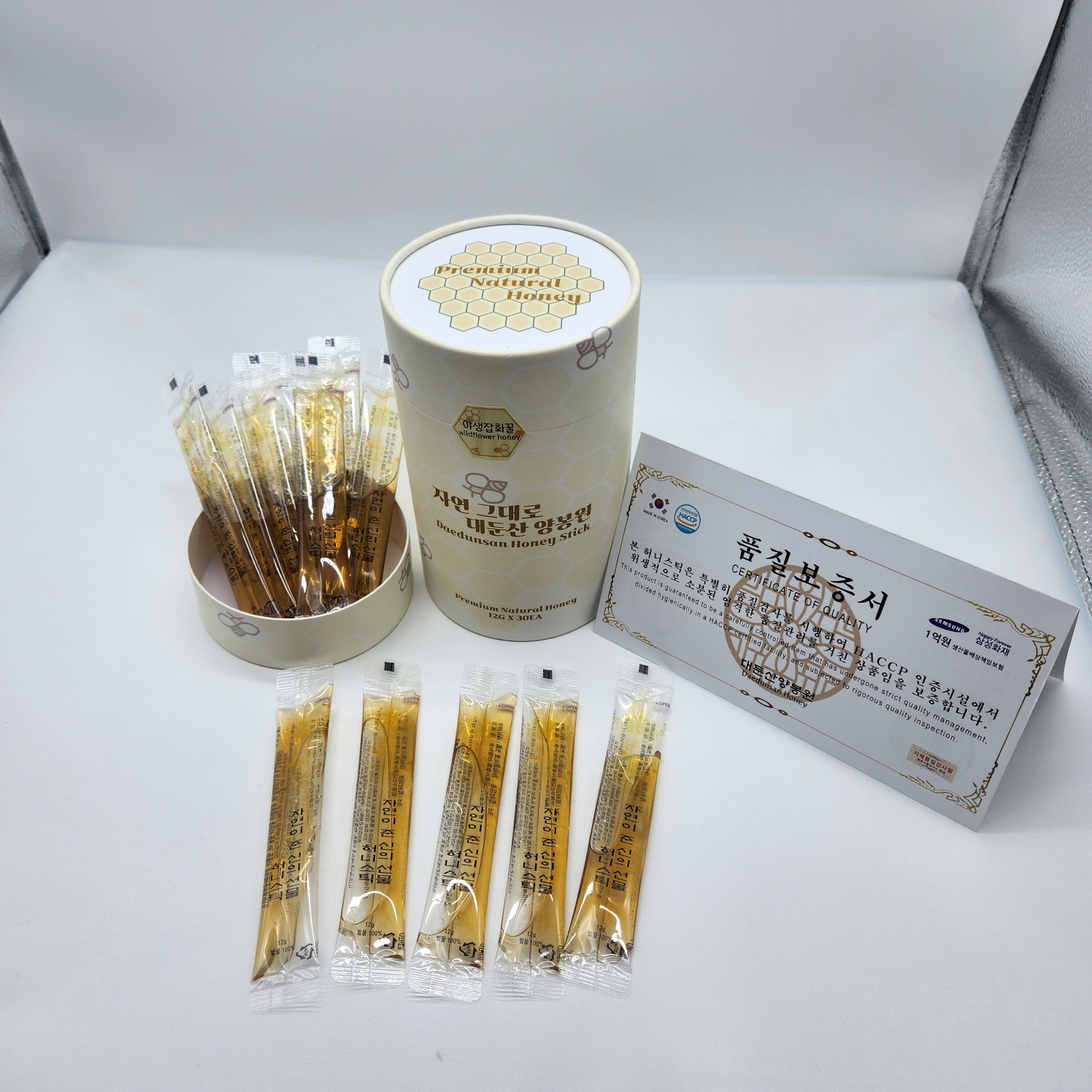 꿀스틱 국내산 자연 야생화 벌꿀 12g 30개 선물세트